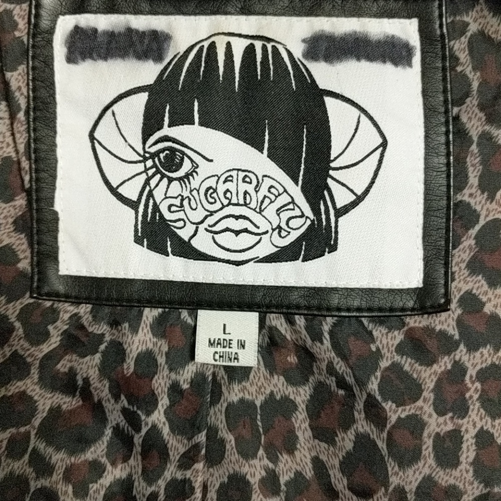SugarFly Girls Moto Jacket Size L - Picture 6 of 8